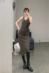 marc le bihan sleeveless dress 2841 E23 ACIER